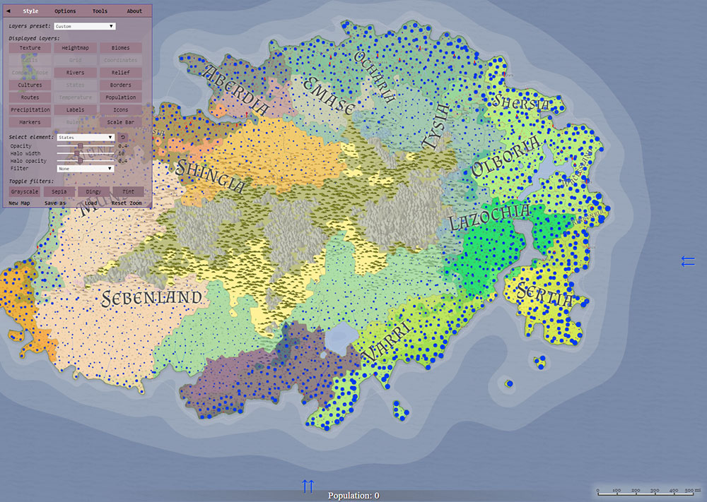 Homebrew D&D Campaign on The Fantasy World Map.